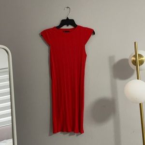 Vibrant red Zara dress